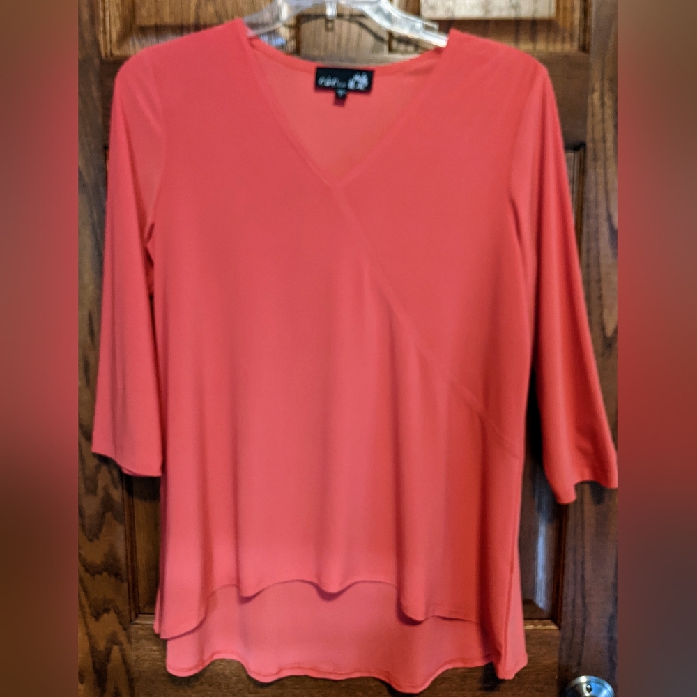 CSC Studio Tunic in Rich Coral - Size L